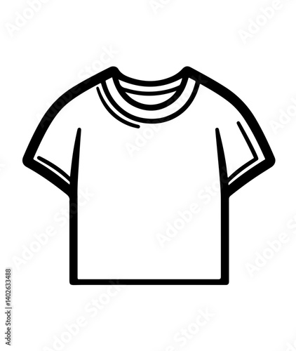 Minimalist T-Shirt Line Art Icon

