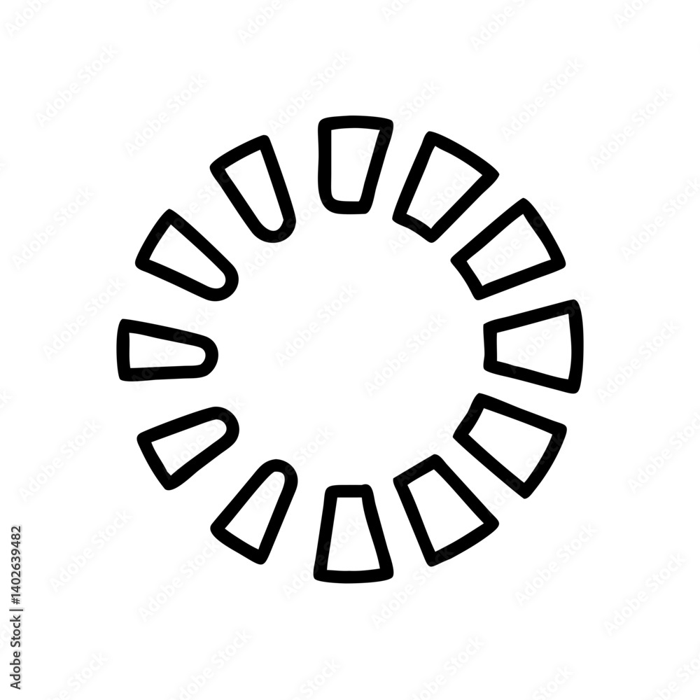 Loading circle illustration in minimalistic style for indicating progress and processing Loading circle illustration in minimalistic style for indicating progress and processing