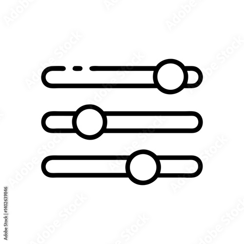 Slider controls illustration in minimalistic style for user settings and adjustments