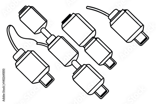 fastcharge boost line art high speed power illustration