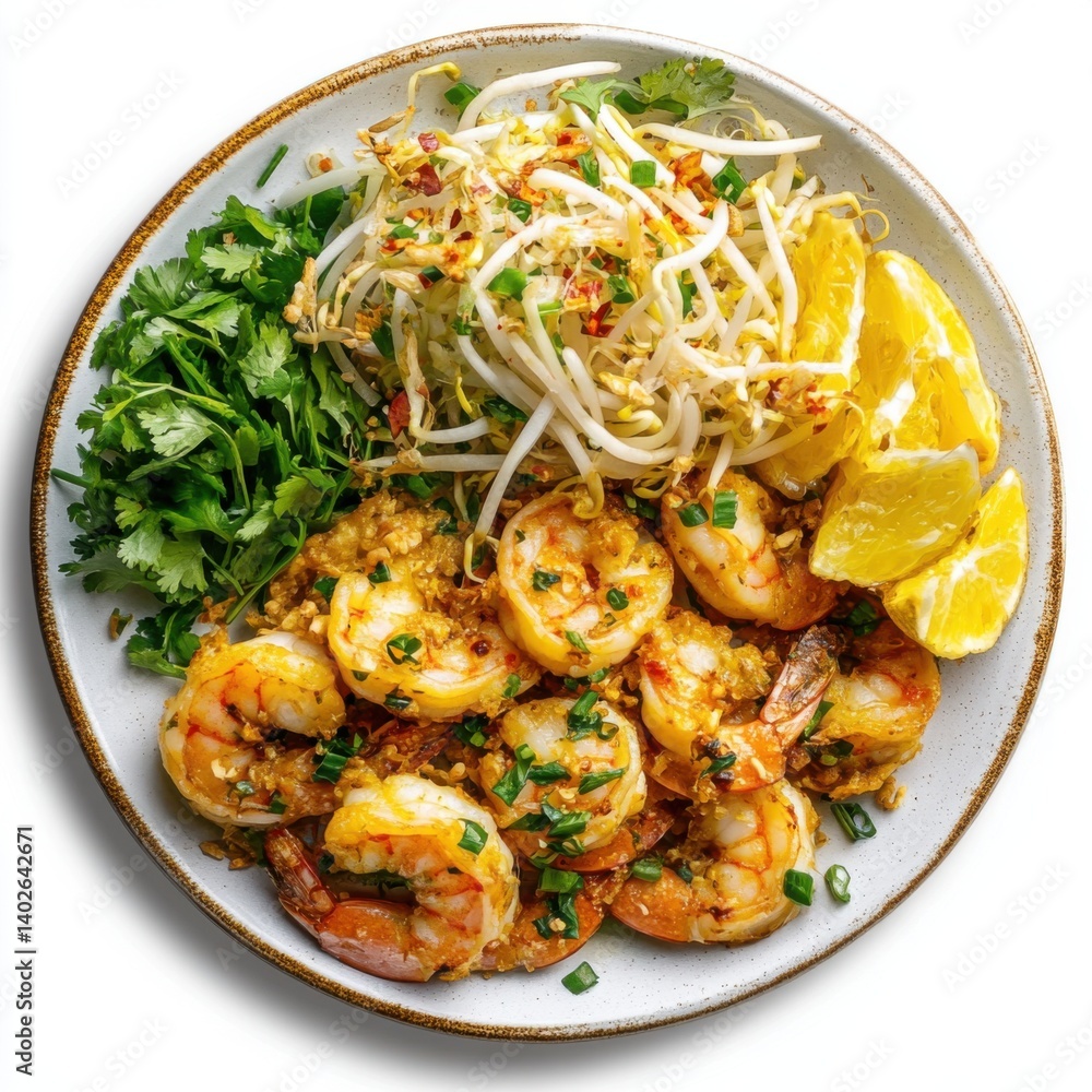 Gourmet Vietnamese Banh Xeo with Shrimp and Bean Sprouts Gourmet Vietnamese Banh Xeo with Shrimp and Bean Sprouts