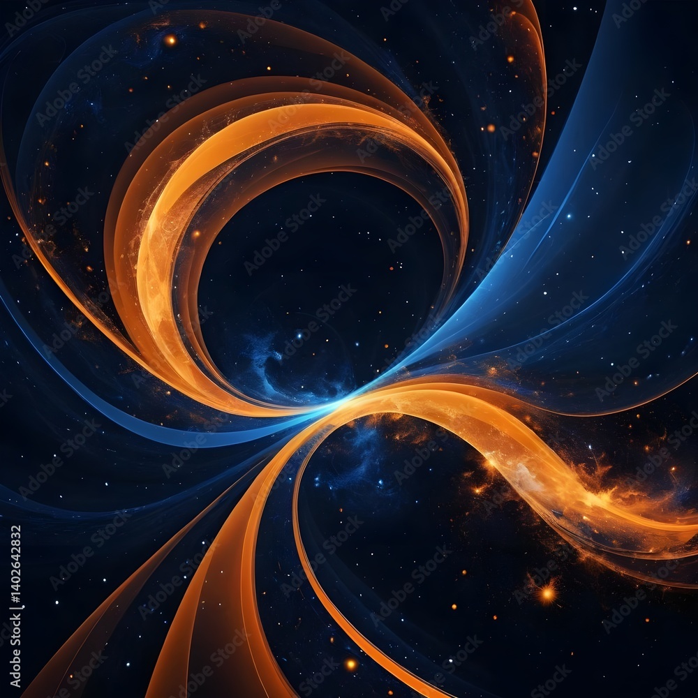 Fototapeta premium Cosmic Swirl Abstract Space Nebula