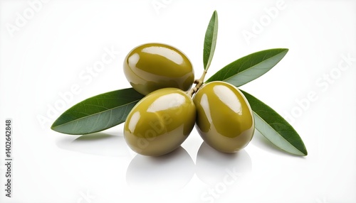 Wallpaper Mural Green Olives on Branch with Leaves Torontodigital.ca