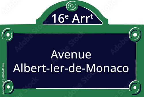 16e Arrt, Elegant Parisian Street Sign