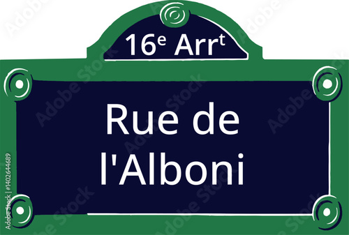 16e Arrt, Elegant Parisian Street Sign