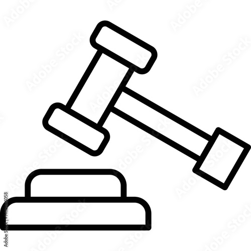 Gavel Icon Vector Element