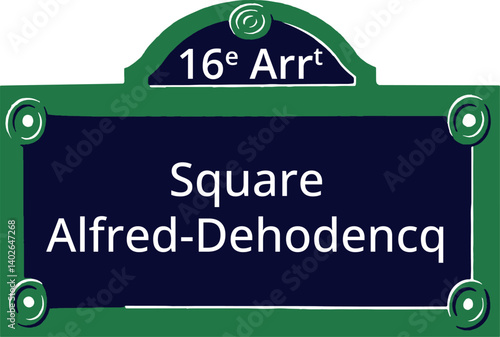 16e Arrt, Elegant Parisian Street Sign