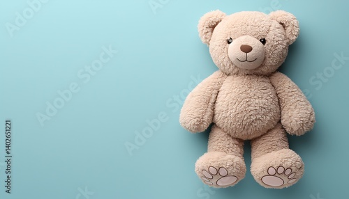 Teddy Bear on Pastel Background