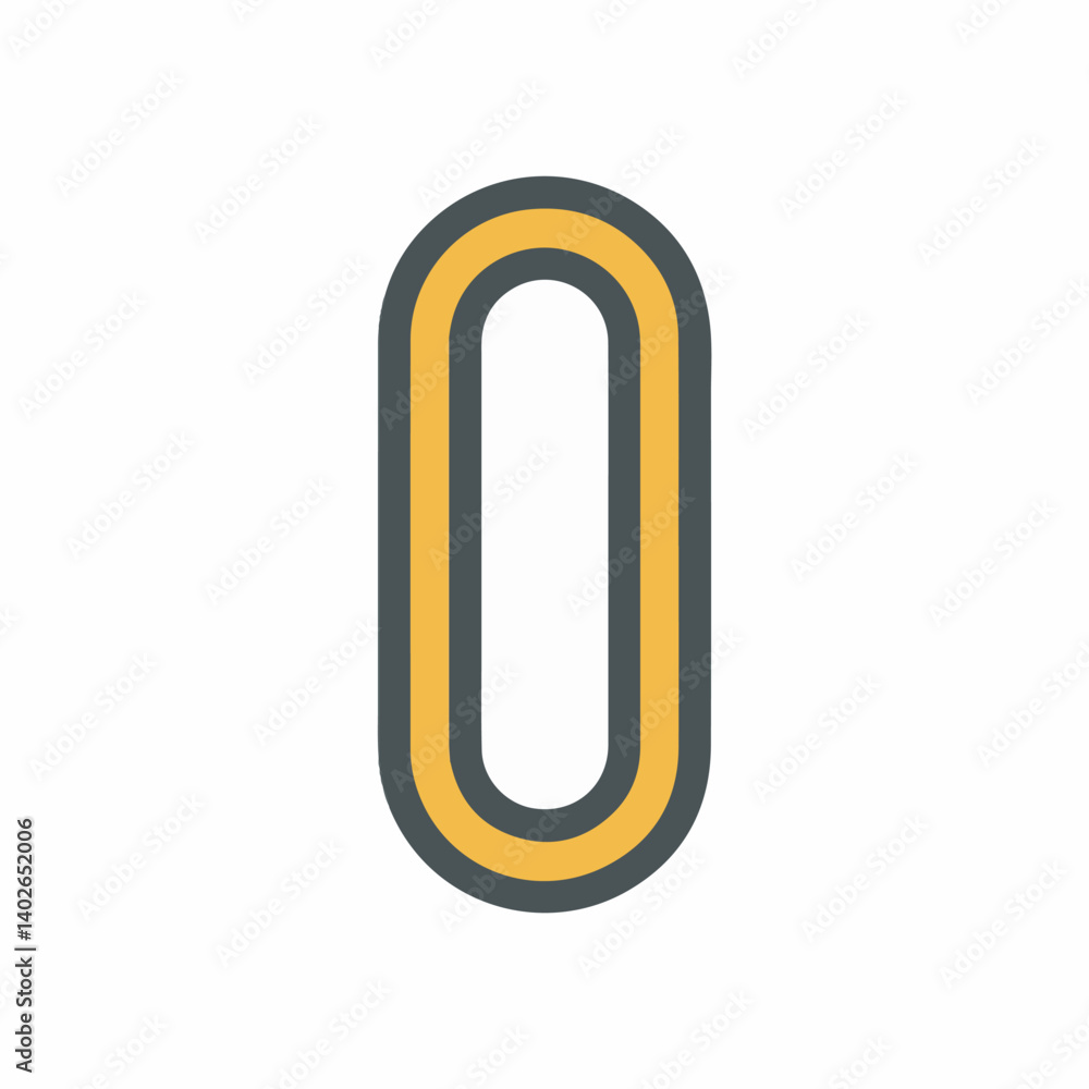 Abstract shape depicts outline on simple white background Abstract shape depicts outline on simple white background