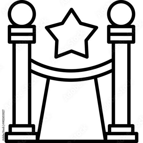 Red Carpet Icon Vector Element