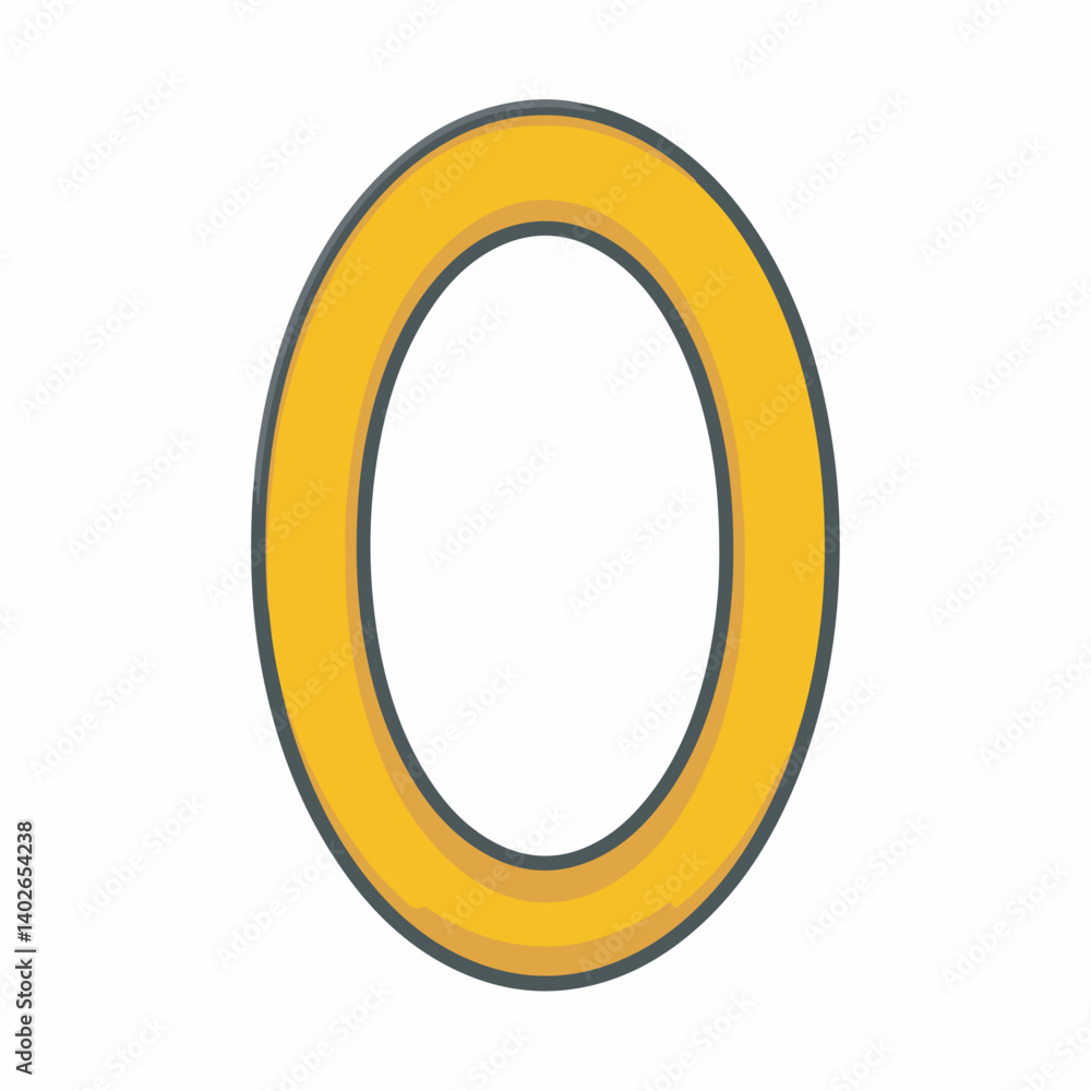 Isolated oval shape glows brightly against plain backdrop Isolated oval shape glows brightly against plain backdrop