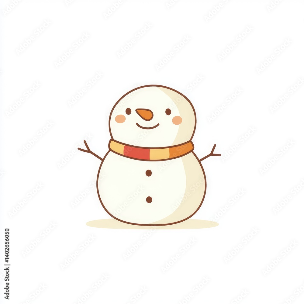 Cute, simple snowman illustration Cute, simple snowman illustration