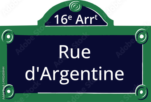 16e Arrt, Elegant Parisian Street Sign
