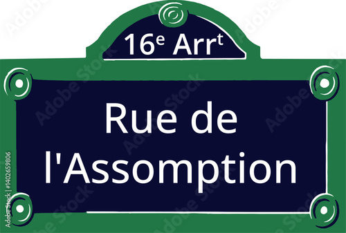 16e Arrt, Elegant Parisian Street Sign