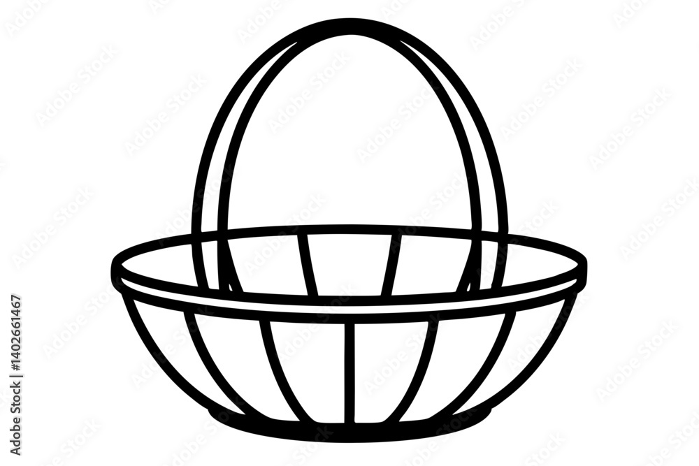Obraz premium basket silhouette vector illustration