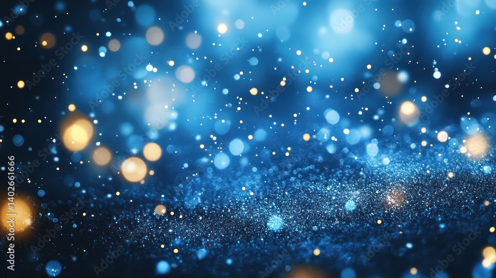 Blue glitter bokeh background, dark, festive Blue glitter bokeh background, dark, festive