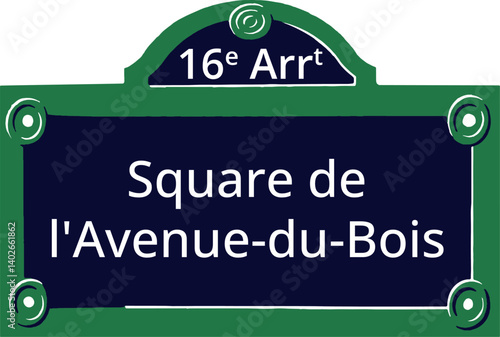 16e Arrt, Elegant Parisian Street Sign