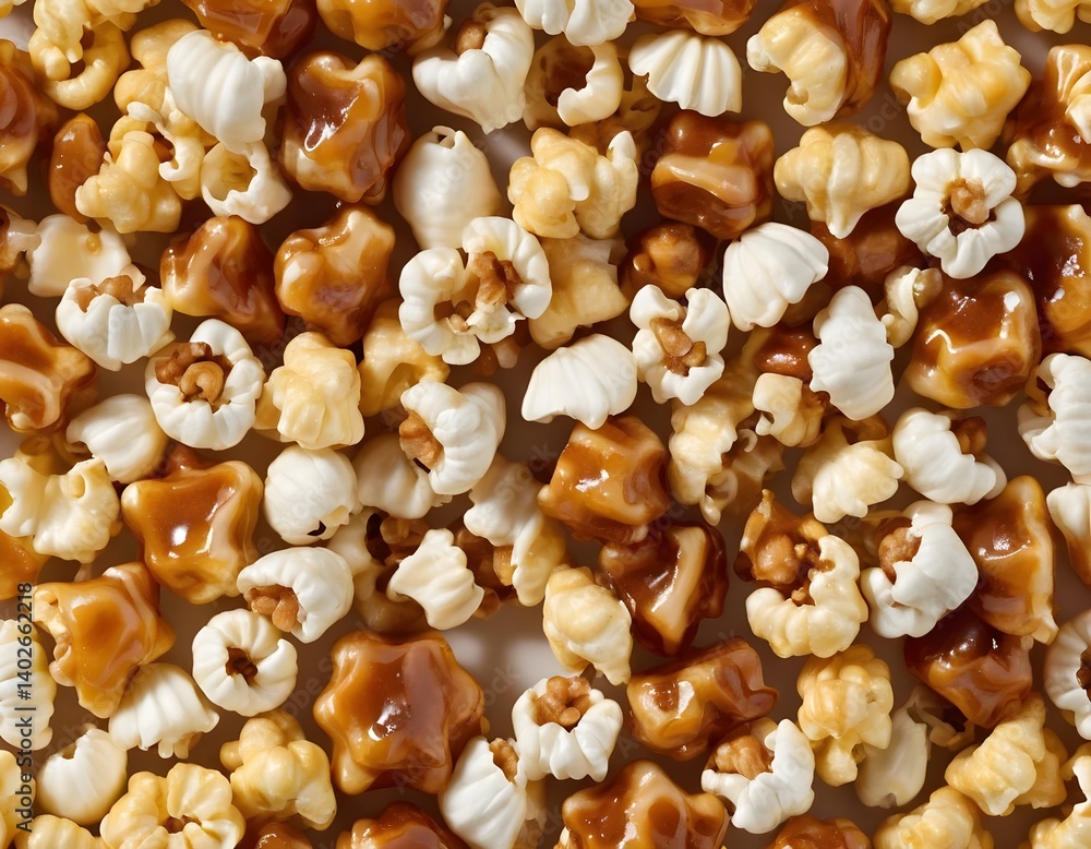 Caramel Popcorn Close-Up Caramel Popcorn Close-Up