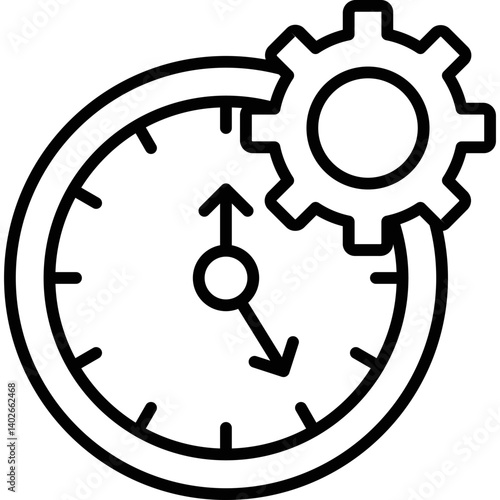 Time Management Icon Vector Element
