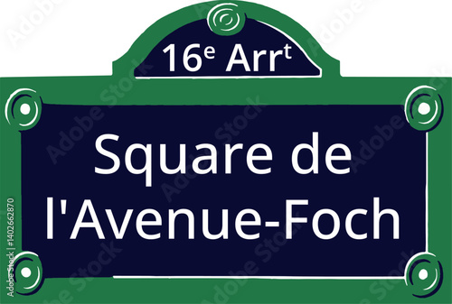 16e Arrt, Elegant Parisian Street Sign