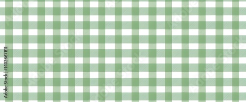 Sage Green Gingham Check Pattern Seamless Texture