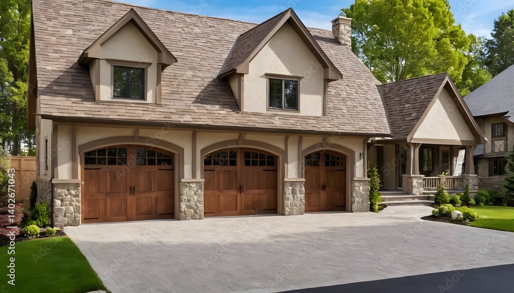 Luxury Home with Triple Garage and Stone Accents Luxury Home with Triple Garage and Stone Accents