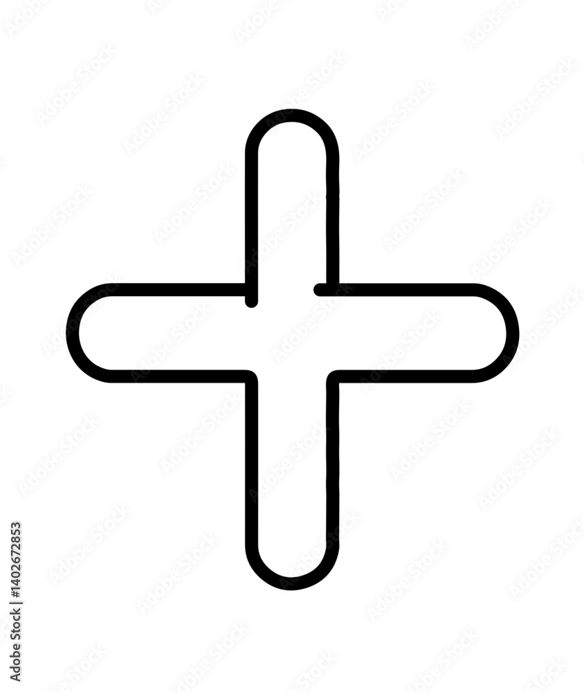 Simple Black and White Christian Cross Symbol Simple Black and White Christian Cross Symbol