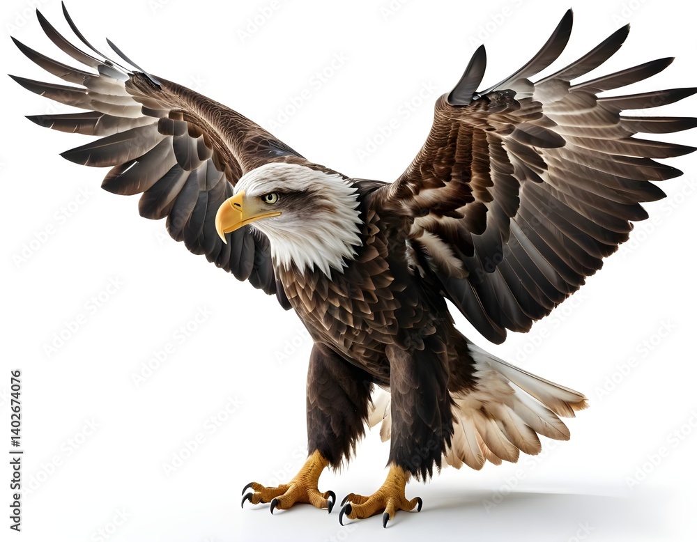 Fototapeta premium Majestic Bald Eagle with Wings Spread