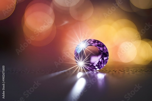 A single, luminous amethyst stone glows