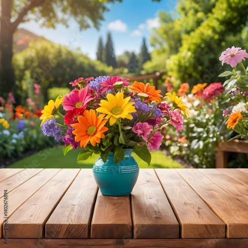 Wallpaper Mural Vibrant Spring Flowers in a Garden Setting Torontodigital.ca