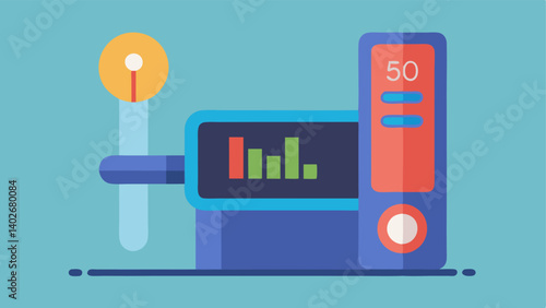 Thermal Gauge An illustration of a digital thermal gauge on the machine displaying the current temperature and a visual gradient scale indicating the cooling effect.