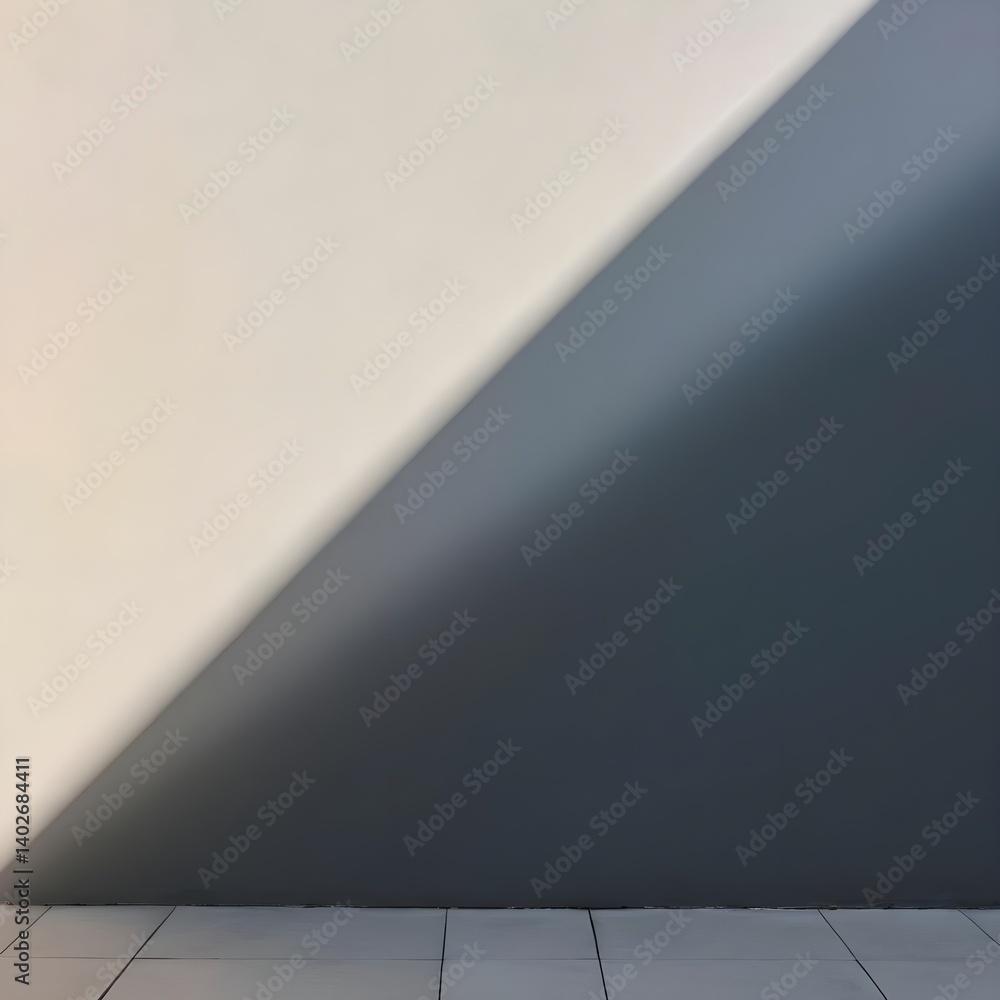 Abstract Diagonal Wall with Light and Shadow Abstract Diagonal Wall with Light and Shadow