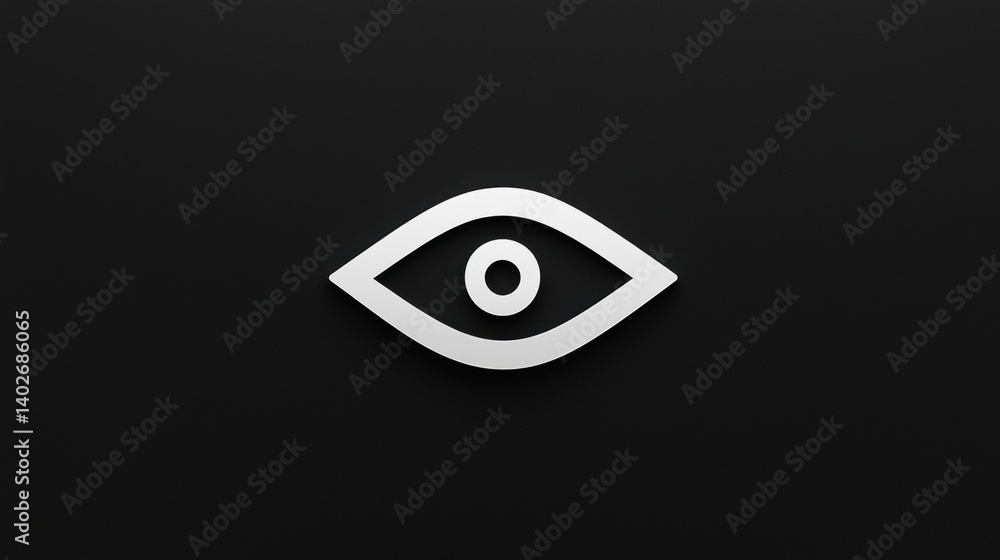 A white logo of an eye with a circle inside. A white logo of an eye with a circle inside.