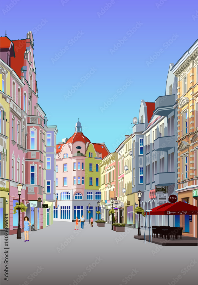 Fototapeta premium Old street