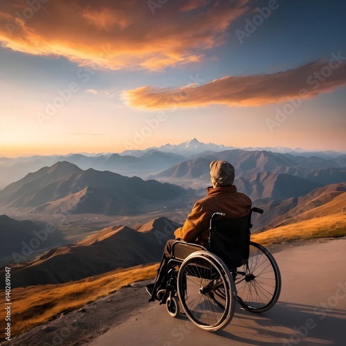 Sunset Mountain View from Wheelchair