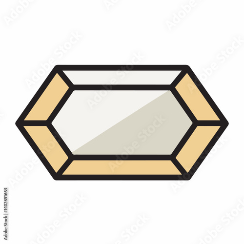 Cut gem shines brightly isolated jewelry treasure design
