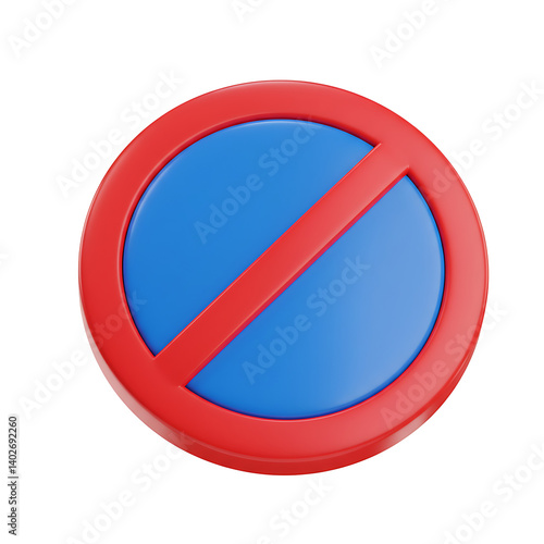 Free Download No Parking Sign in Red and Blue Circle on Black Background - GFXLoad