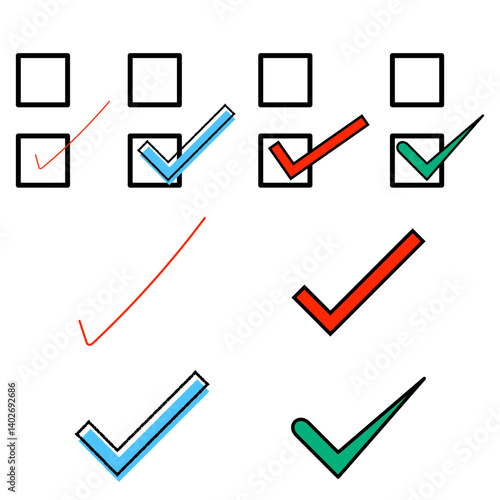 チェックマーク_ベクター素材_セット