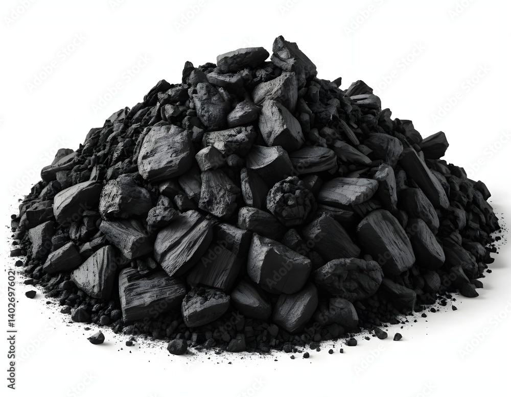 Pile of Charcoal Briquettes Pile of Charcoal Briquettes