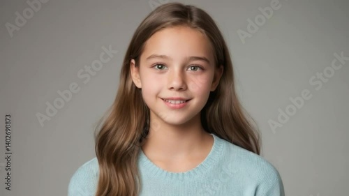 Wallpaper Mural Studio video of Southeast Asian teen with soft blinking, lip press, and gentle smile perfect for portrait stock, self-confidence campaigns, and Gen-Z content Torontodigital.ca