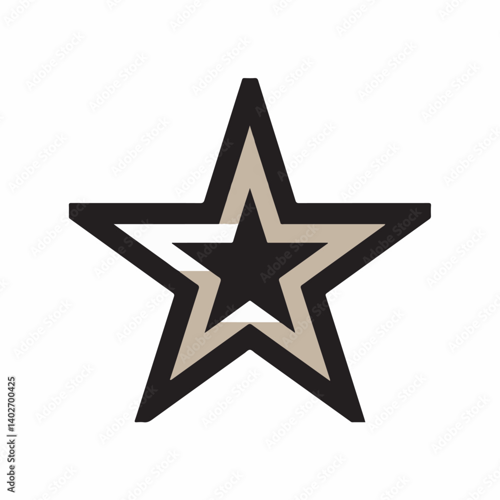 Elegant star shape shines boldly on white backdrop Elegant star shape shines boldly on white backdrop