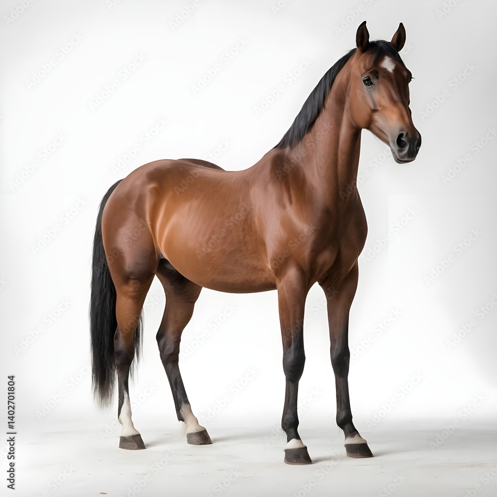Obraz premium Chestnut Horse Studio Shot