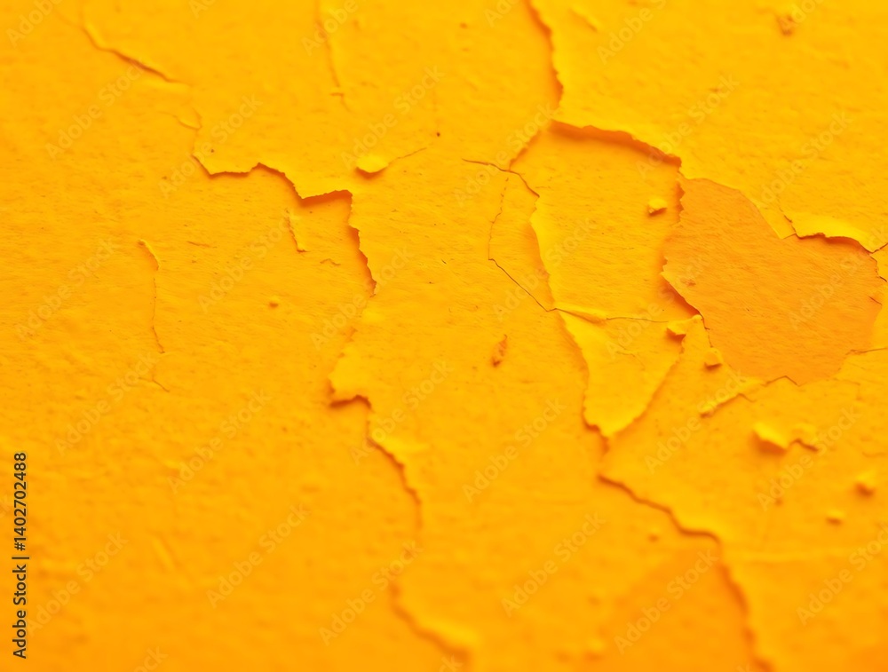 Obraz premium Cracked Yellow Paint Texture.
