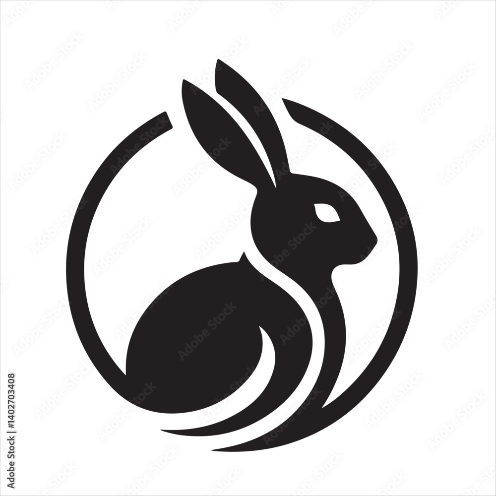 rabbit vector silhouette clip art logo design rabbit vector silhouette clip art logo design