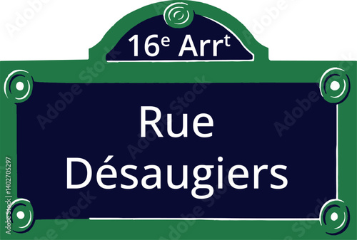 16e Arrt, Elegant Parisian Street Sign