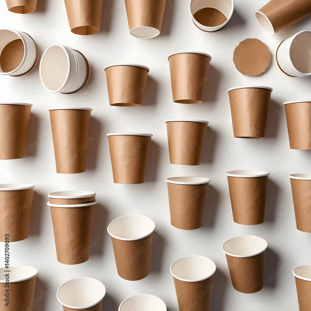 Pattern of Disposable Coffee Cups Pattern of Disposable Coffee Cups