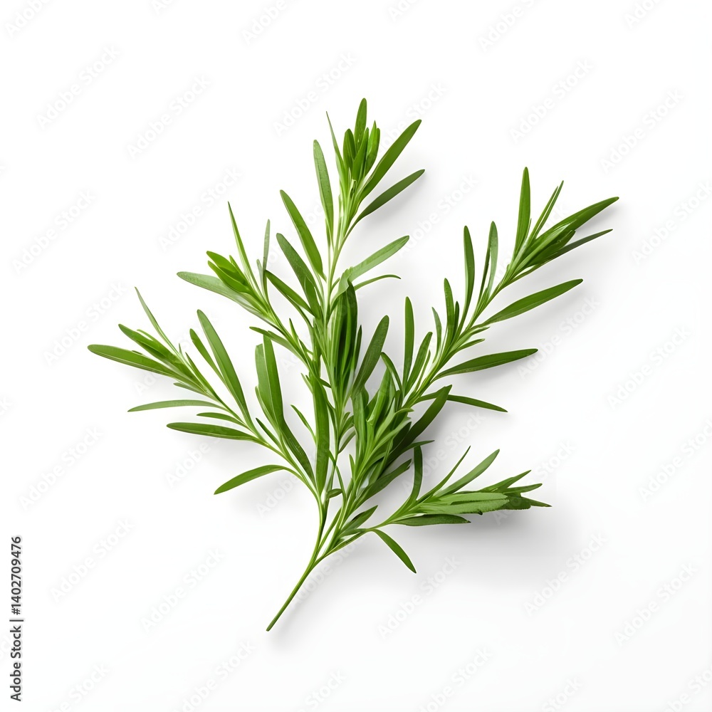 Fototapeta premium Sprig of Fresh Rosemary on White Background