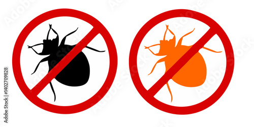 Mite parasites. Tick silhouette. Anti bug vector icon. Tick parasite warning sign. Epidemic. Human mite parasite. Mite parasites
