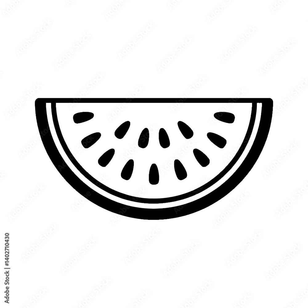 Black And White Watermelon Line Art SVG Design Black And White Watermelon Line Art SVG Design
