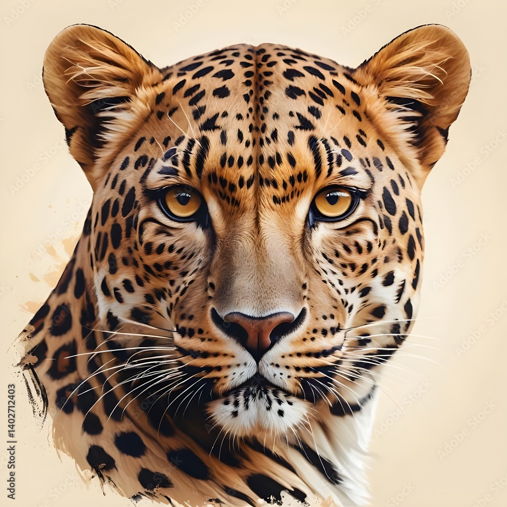Obraz premium Majestic Leopard Portrait